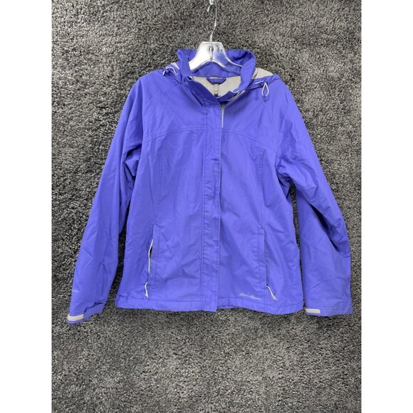 Eddie Bauer Windbreaker Jacket Womens Medium Purple Thermal Lined Weatheredge - Picture 1 of 16